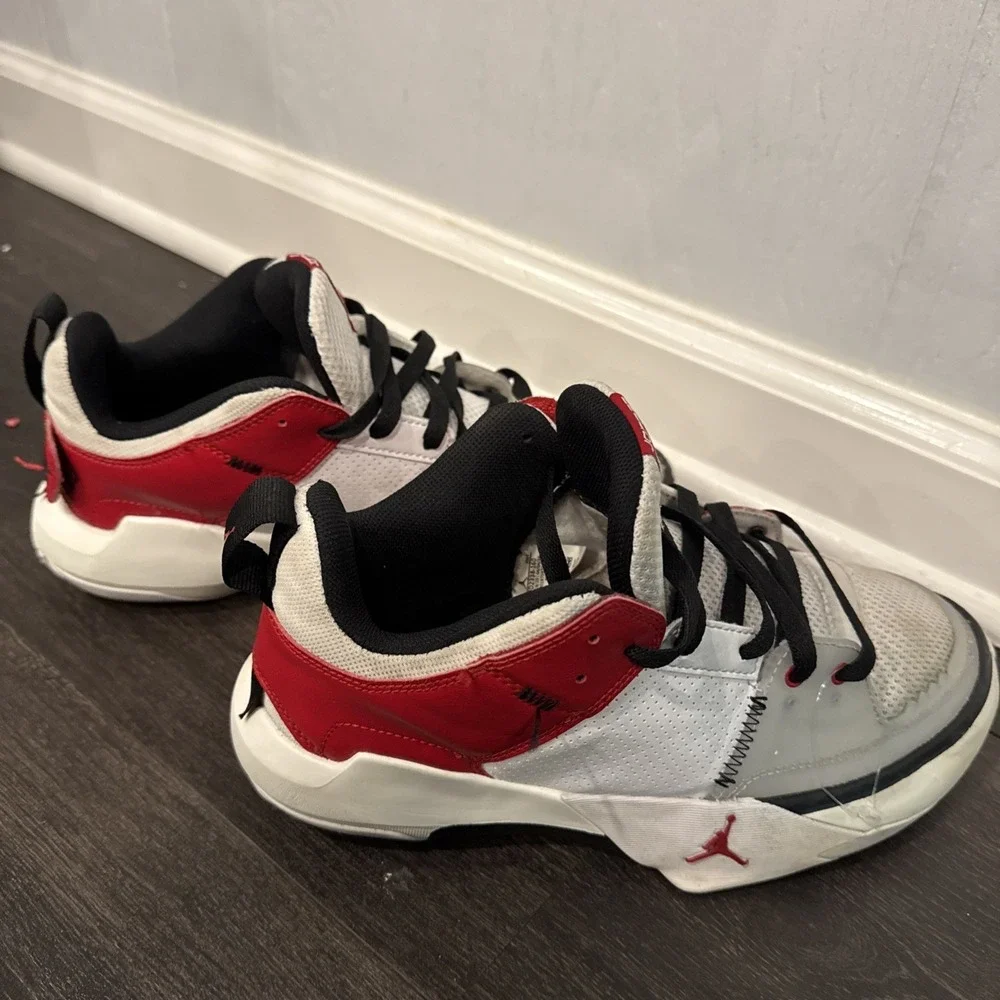 Jordan One Take 5 Shoes White GYM RED SNEAKERS Size 6.5Y Used Condition - Picture 9 of 11